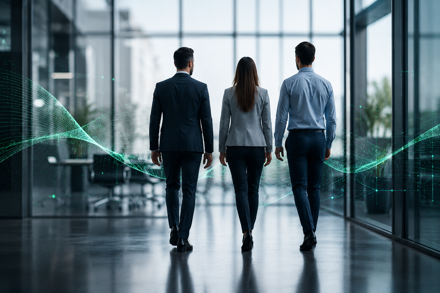 Persone in ambiente professionale, simbolo di collaborazione