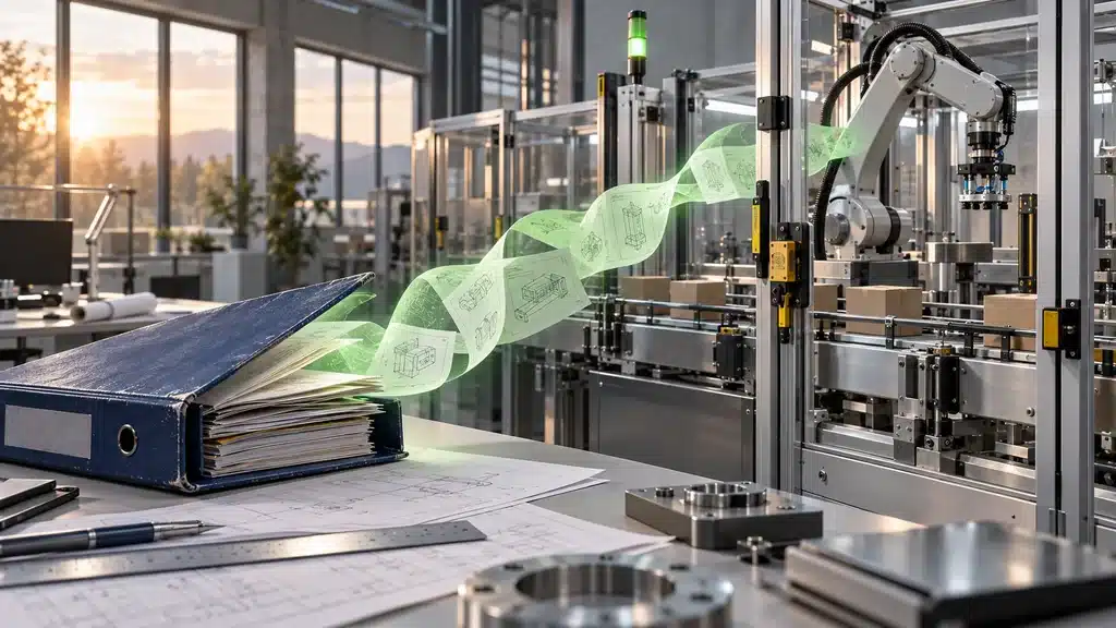 Ultimo aggiornamento delle norme armonizzate della Direttiva Macchine con linea industriale e documentazione tecnica